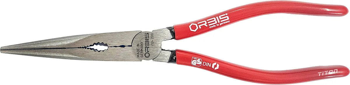 Kềm mỏ nhọn ORBIS 13-2000, cán bọc nhựa cổ điển, sx tại Đức.