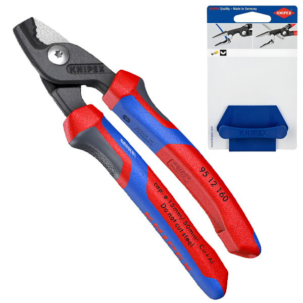 Kéo cắt cáp Knipex 95 12 160 StepCut giảm lực cắt cáp đồng nhôm