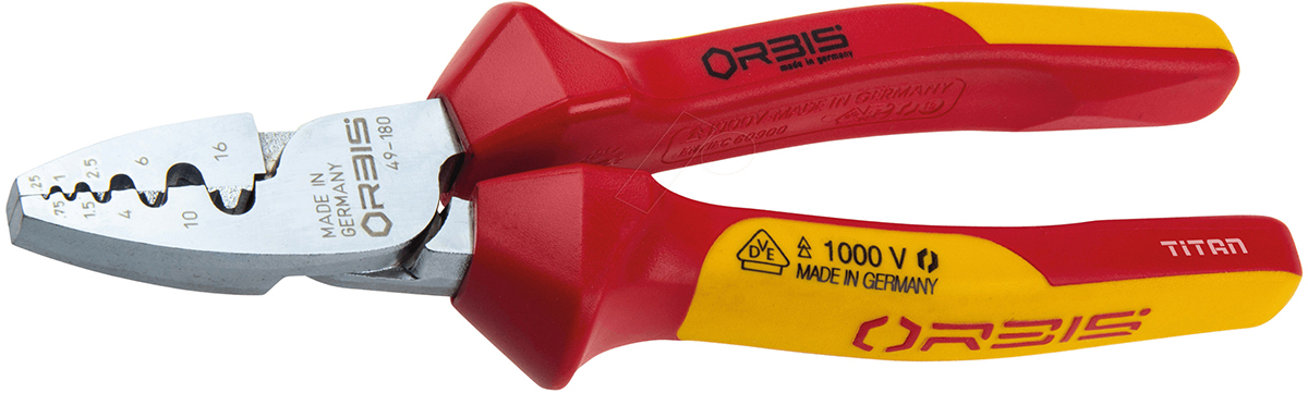 Kìm bấm cos dây ORBIS 49-44RV, cách điện 1000V VDE