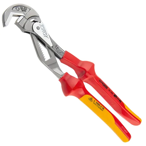 Kềm cờ lê TORQY ORBIS 90-2600-44RV, kẹp 10-36mm, cán đỏ vàng cách điện, bề mặt mạ crom bóng gương