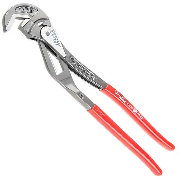 Kềm cờ lê TORQY ORBIS 90-2600-2622, kẹp 10-36mm, cán PVC đỏ, bề mặt cạnh đen, mặt bóng