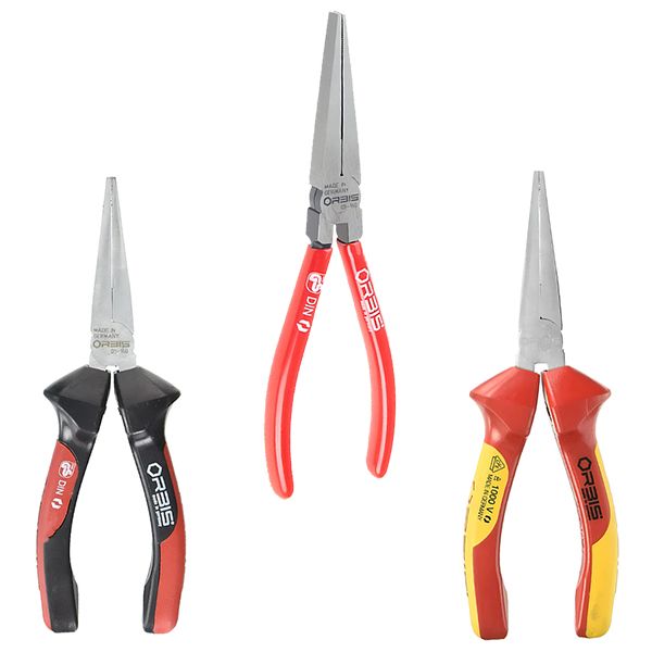 Kìm mỏ dẹt dài Orbis 05-1600, chuẩn DIN ISO 5745