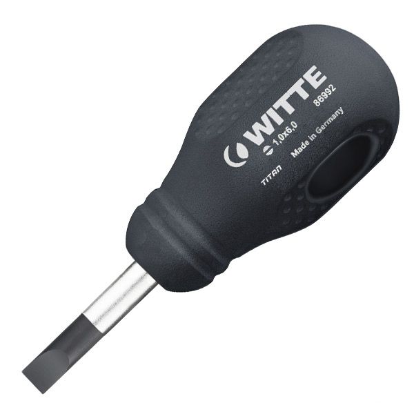 Tua vít dẹt loại ngắn WITTE 86990, loại lùn 2 cạnh, lưỡi 25mm