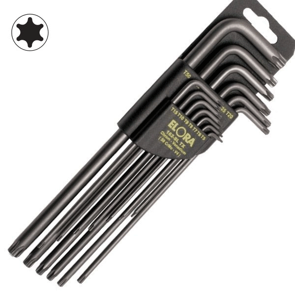 Bộ lục giác đầu sao ELORA 162S-LTX, gồm 13 cây, loại dài